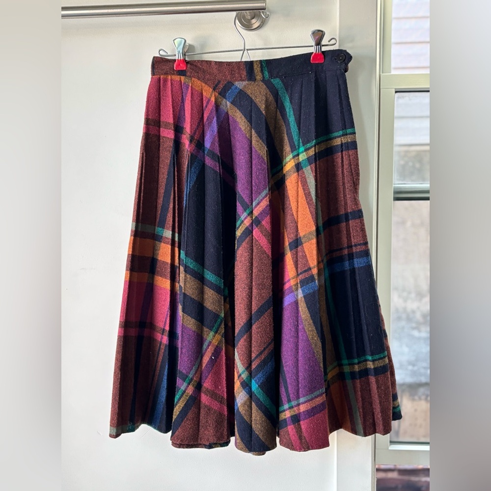 VINTAGE: Stunning Plaid A-line Shirt - Picture 3 of 8